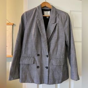 Forever 21 Glen Check blazer size Large double breasted two front pockets